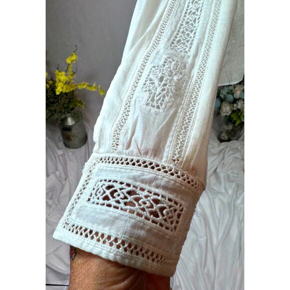 Zadig & Voltaire Teddy Eyelet Trim Blouse Judo M - Picture 10 of 16